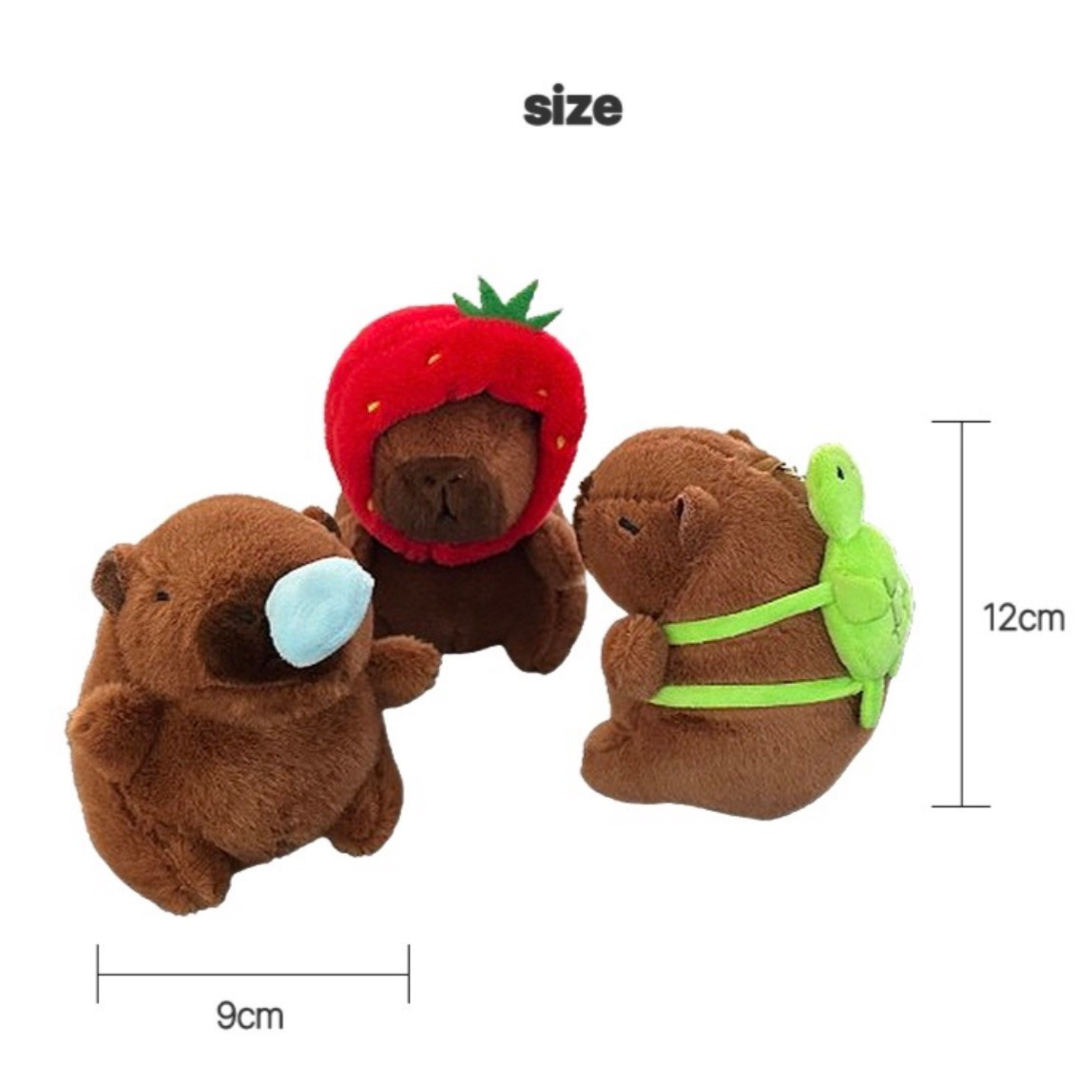 Korean Capybara Plush Keychain – Cute & Kawaii Collectible Hola Korea