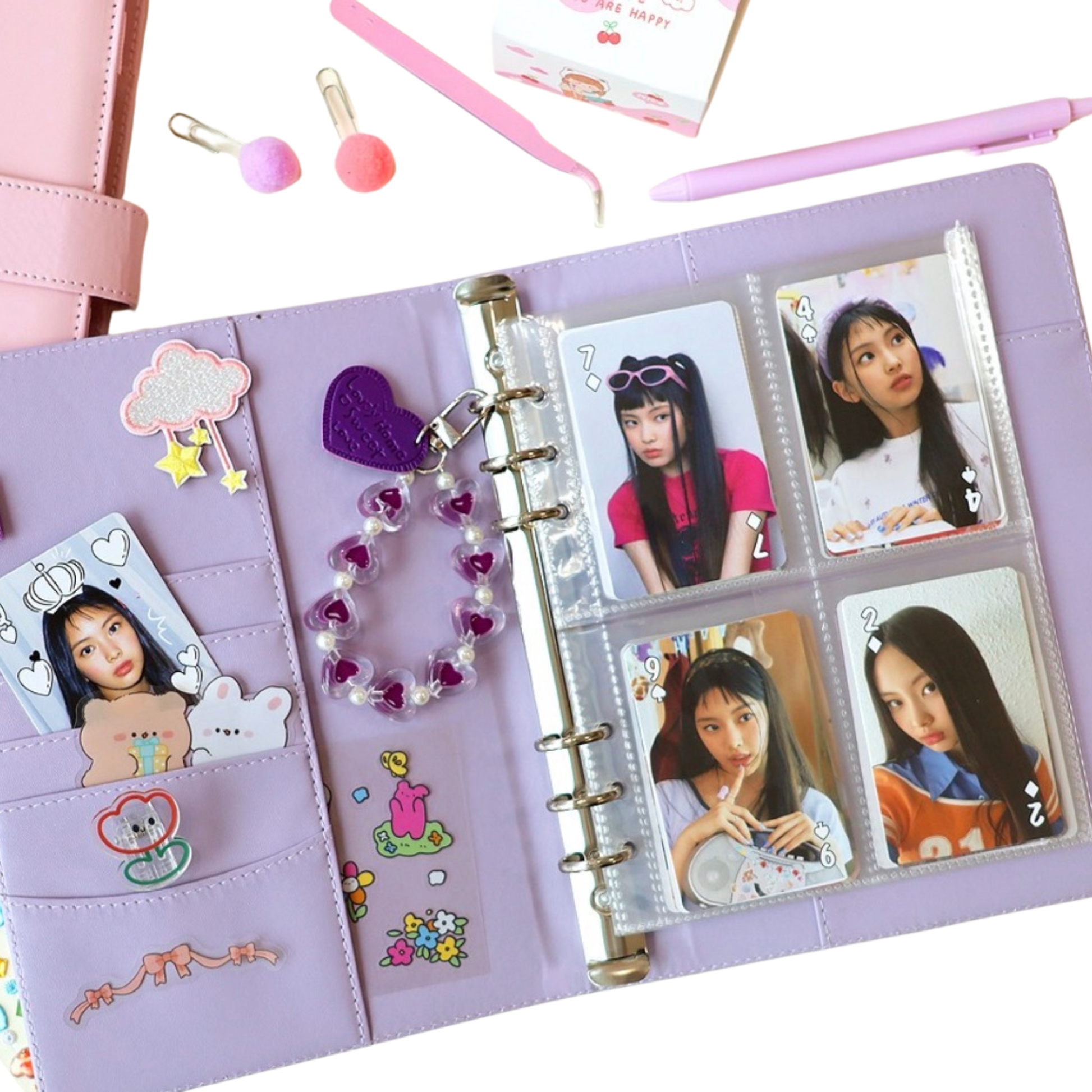 Bom Bom K-Pop Photocard Binder (A5, 6-Ring) – Includes Pages + Free Gifts Hola Korea