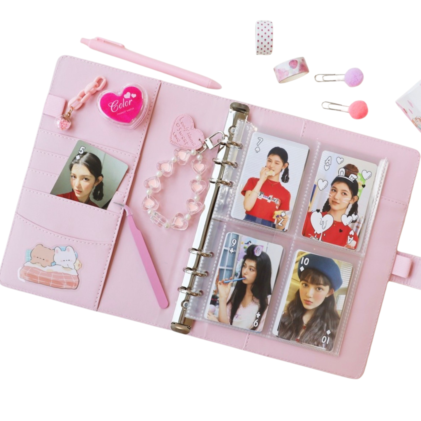 Bom Bom K-Pop Photocard Binder (A5, 6-Ring) – Includes Pages + Free Gifts Hola Korea