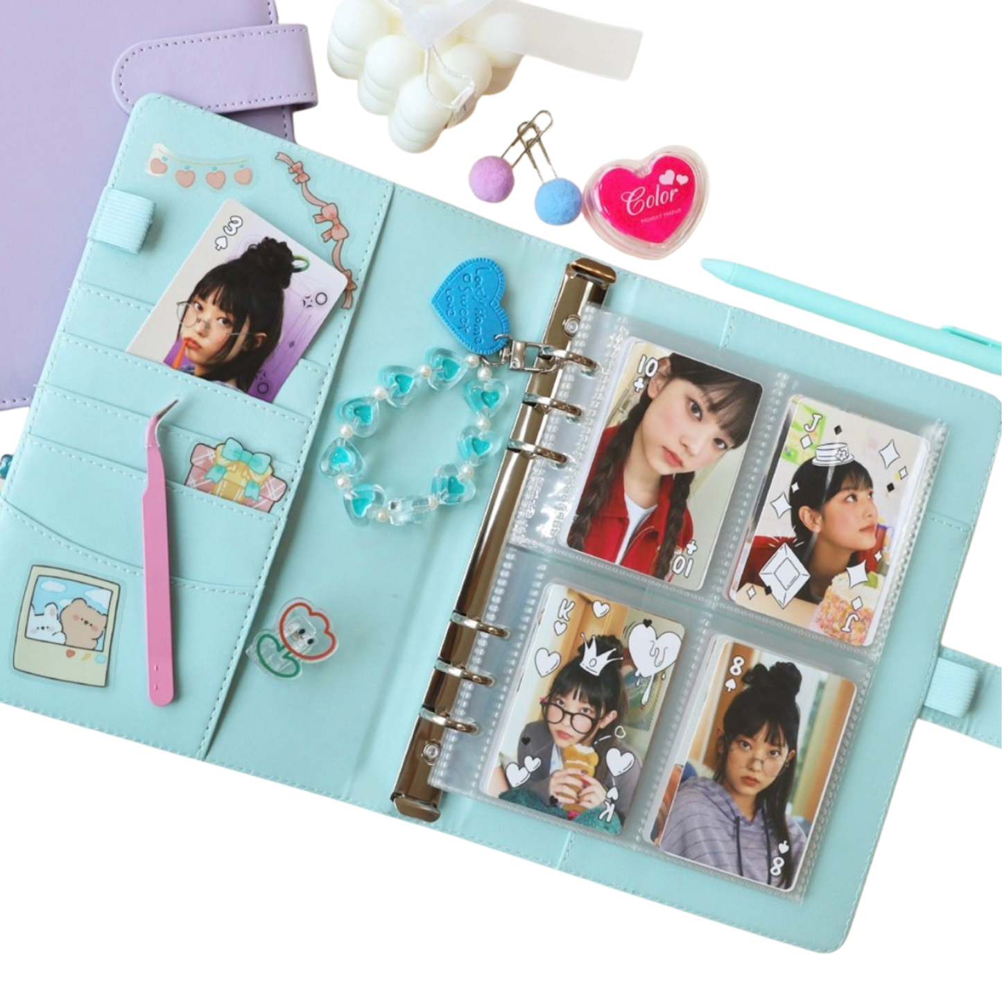 Bom Bom K-Pop Photocard Binder (A5, 6-Ring) – Includes Pages + Free Gifts Hola Korea