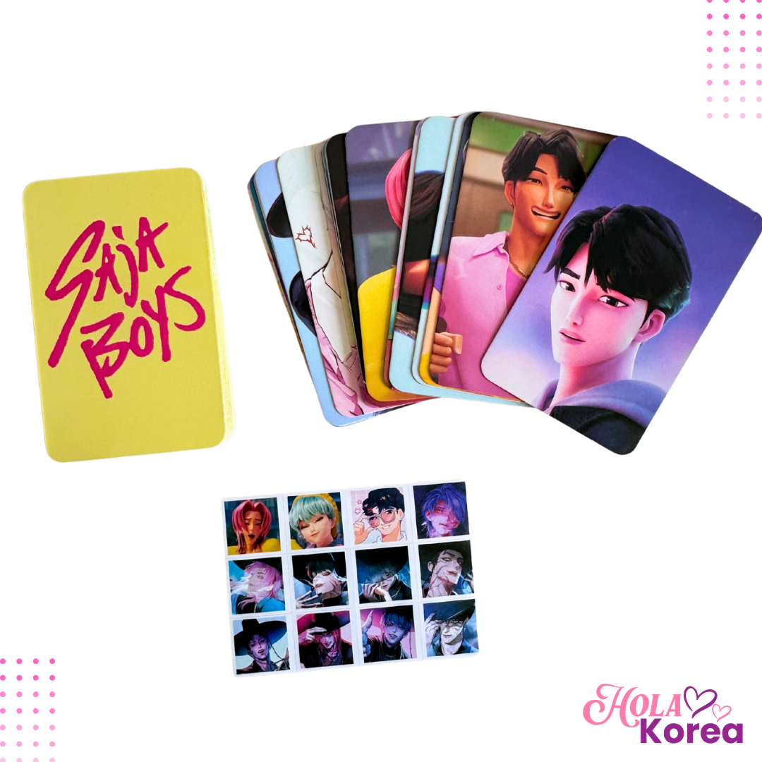Kpop Demon Hunters Bundle - Collectible Cards & Keychain Hola Korea