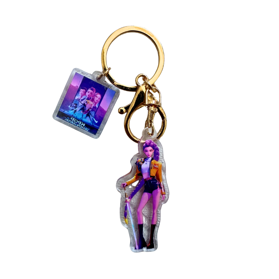Kpop Demon Hunters Bundle - Collectible Cards & Keychain Hola Korea