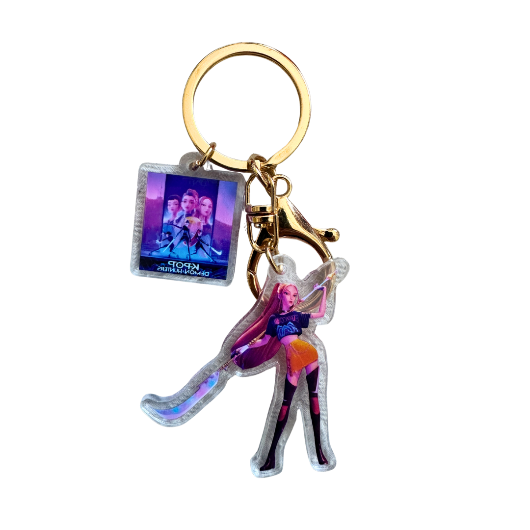 Kpop Demon Hunters Bundle - Collectible Cards & Keychain Hola Korea