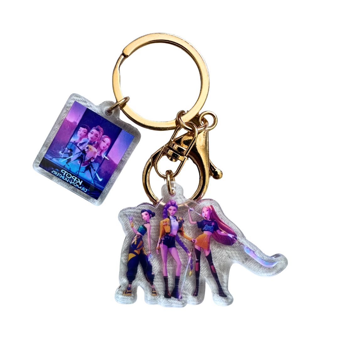 Kpop Demon Hunters Bundle - Collectible Cards & Keychain Hola Korea