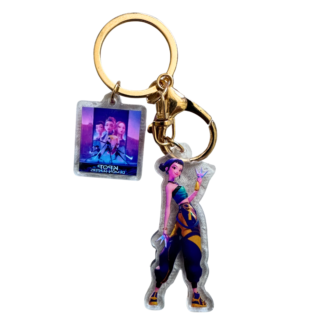 Kpop Demon Hunters Bundle - Collectible Cards & Keychain Hola Korea